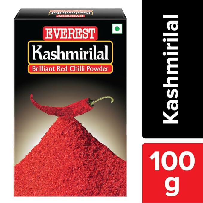 Everest Powder, Kashmirilal Brilliant Red Chilli Powder,100g Carton - Image 2